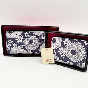Trina Turk Floral Wallet Set,‎ Zip Around, Card Holder, Coin Purse